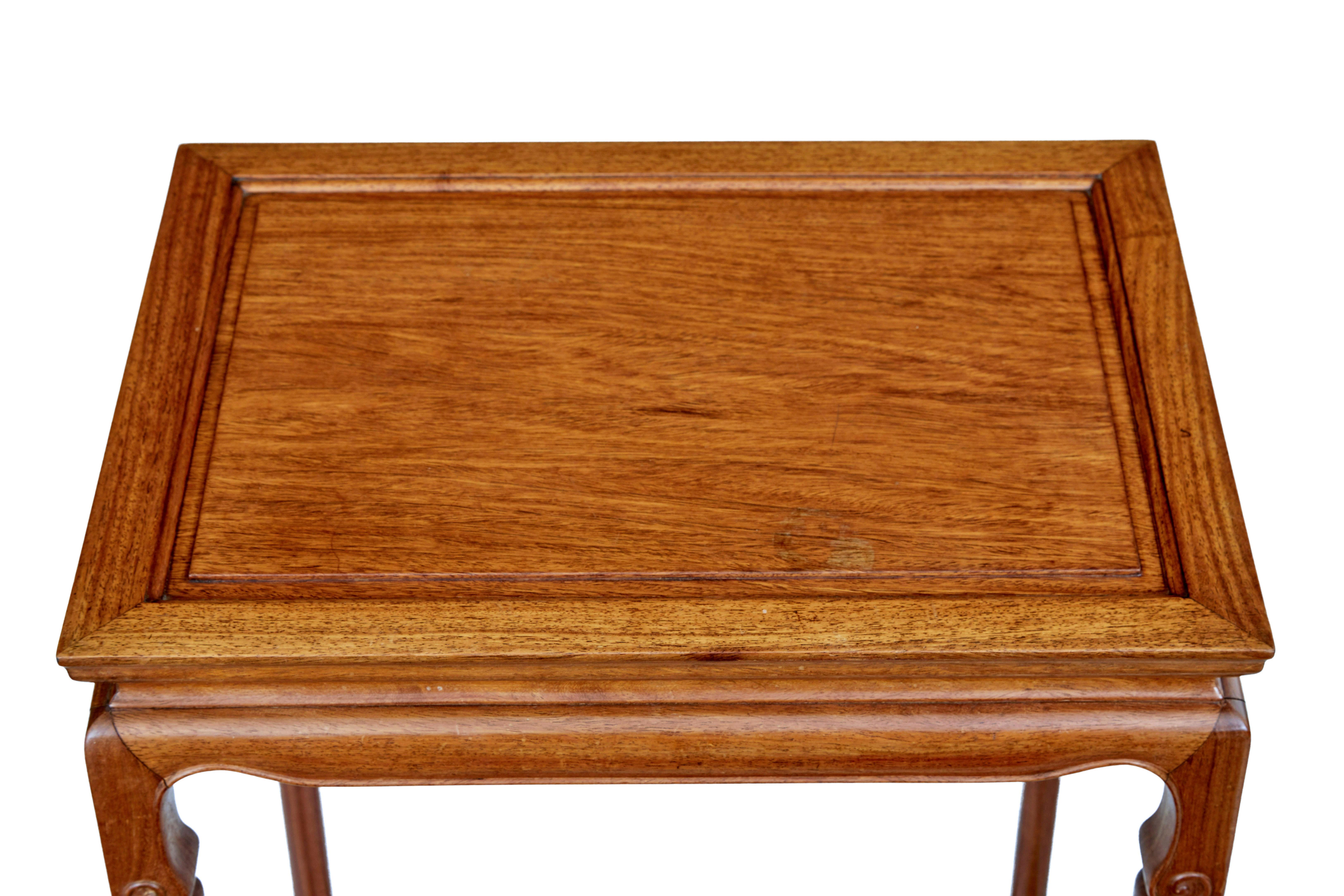 Set 4 hardwood nest of tables by mayfair and company In Good Condition For Sale In Debenham, Suffolk