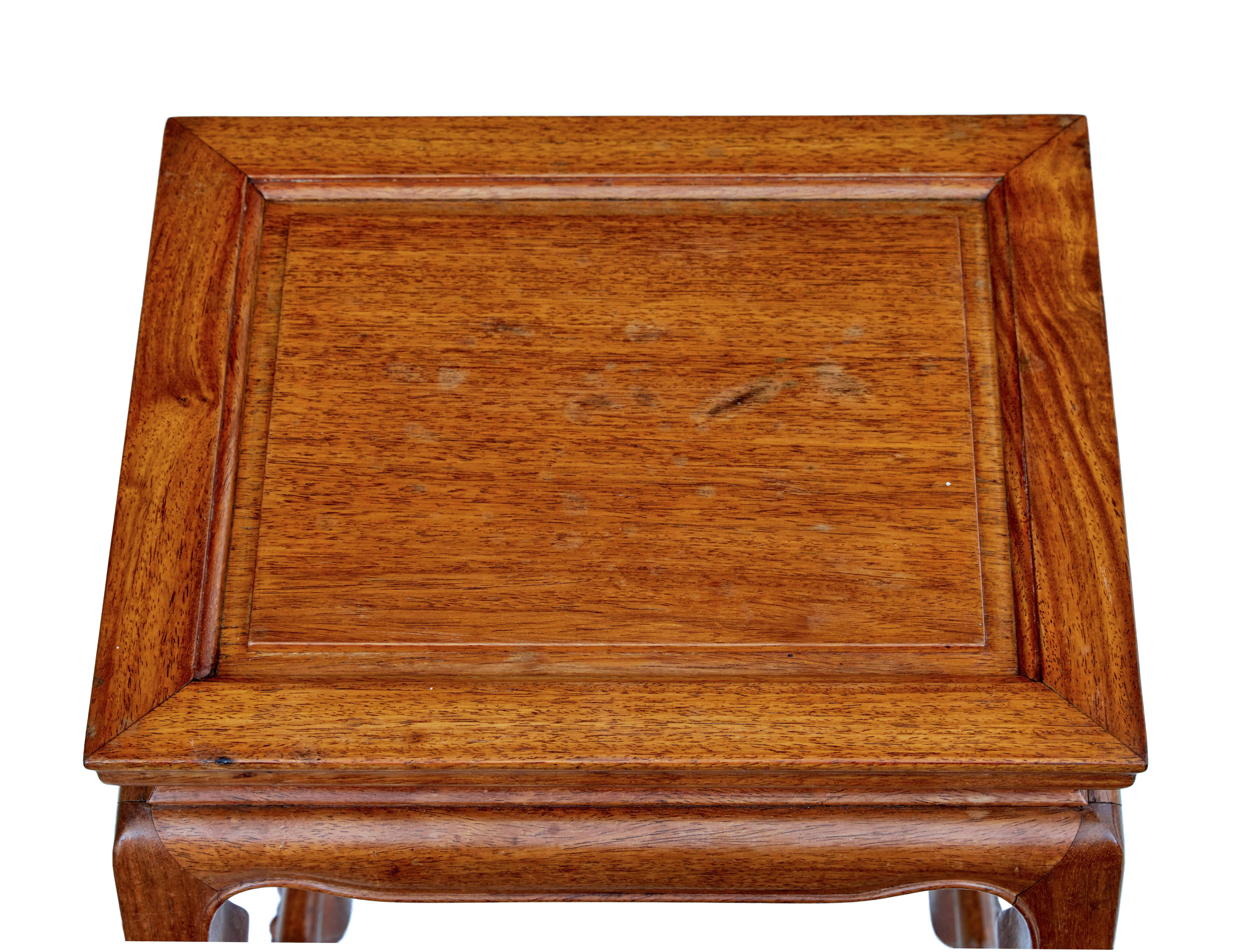 Teak Set 4 hardwood nest of tables by mayfair and company For Sale