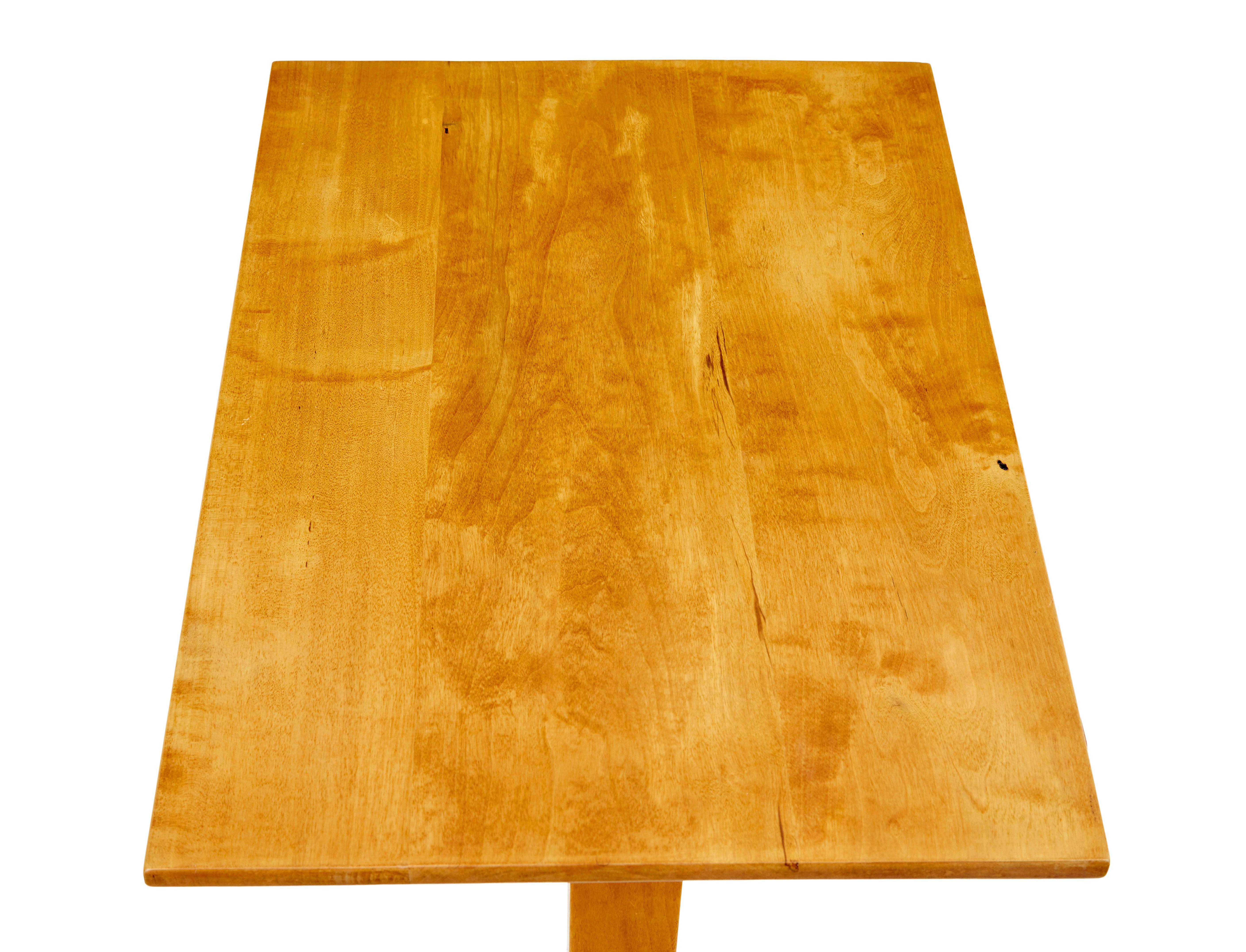 20th Century Pair of early 20th century Swedish birch side tables For Sale