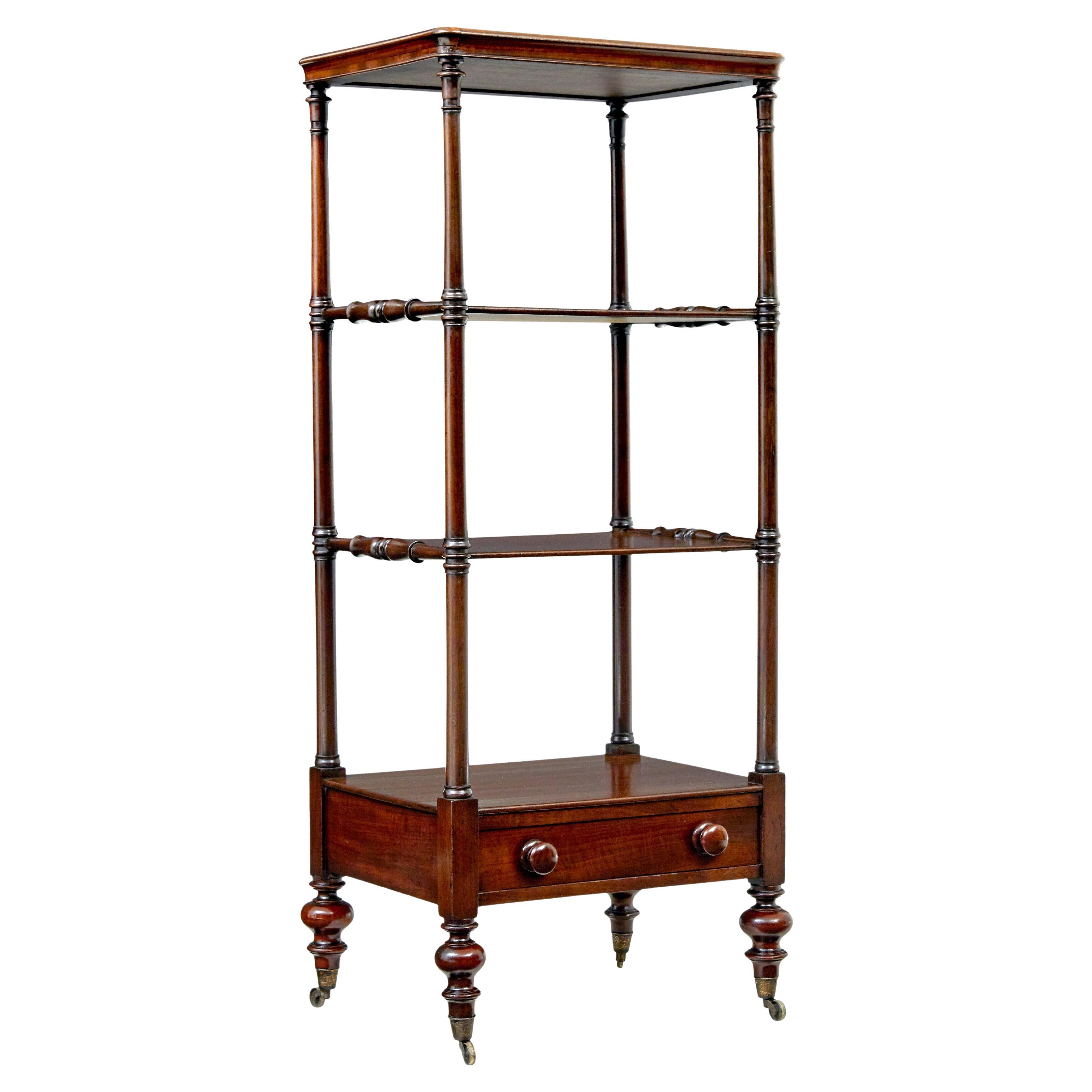 Mid 19th century 4 tier mahogany what not For Sale