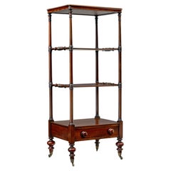 Mid 19th century 4 tier mahogany what not