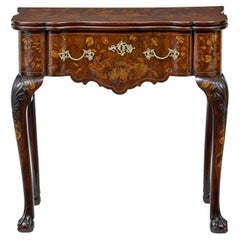 Antique 18th century Dutch walnut marquetry games table