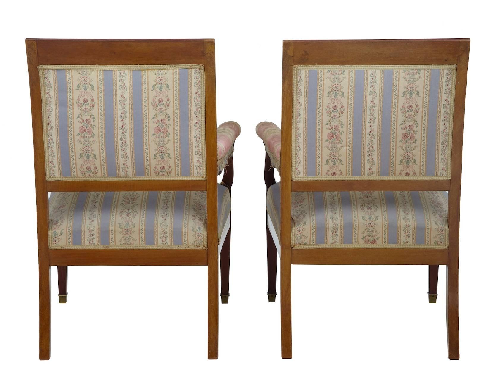 Early 20th Century Inlaid Mahogany Three-Piece Salon Suite (Mahagoni)