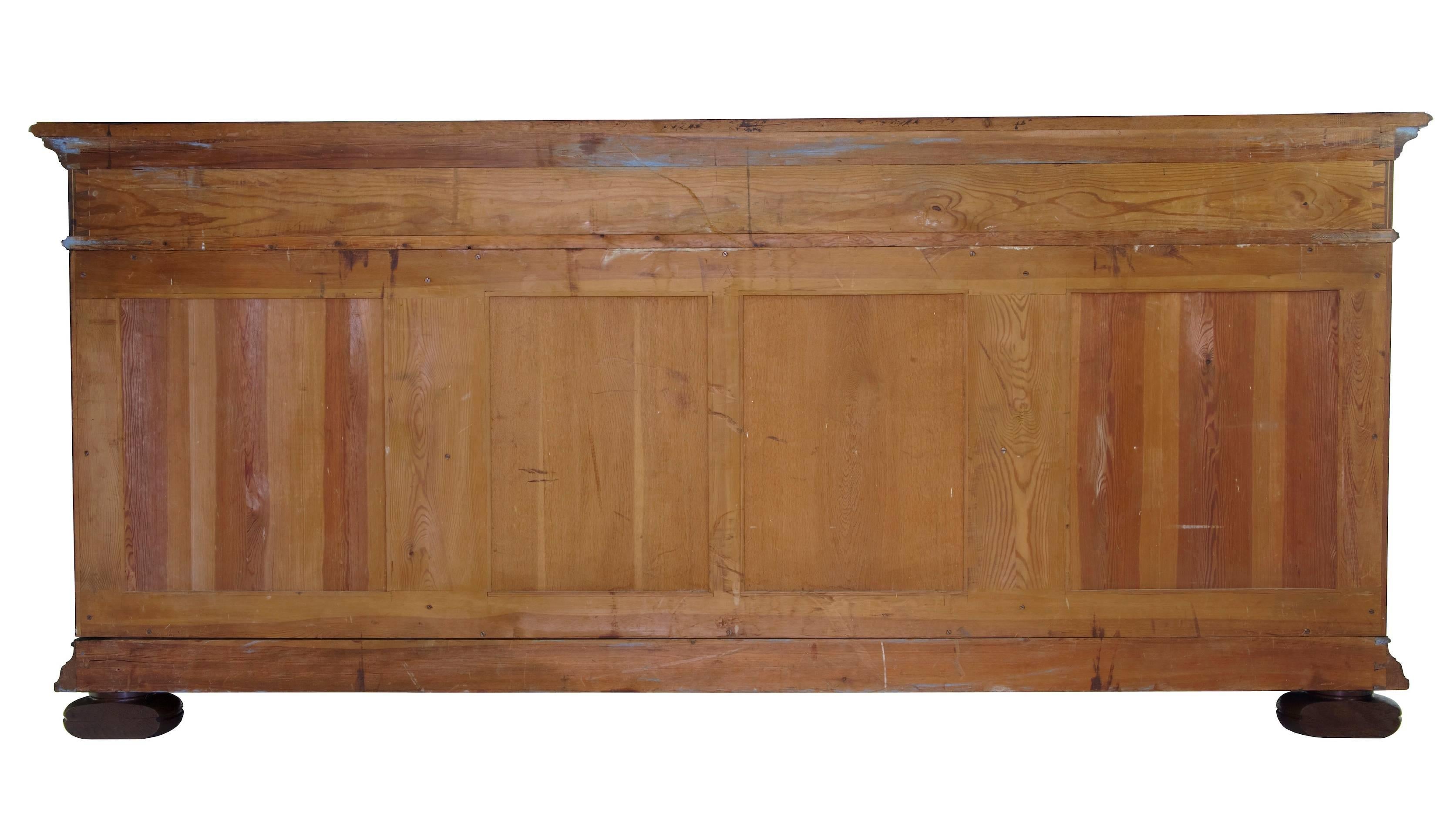 Woodwork Massive 1920s Carved Oak Baroque Sideboard Buffet