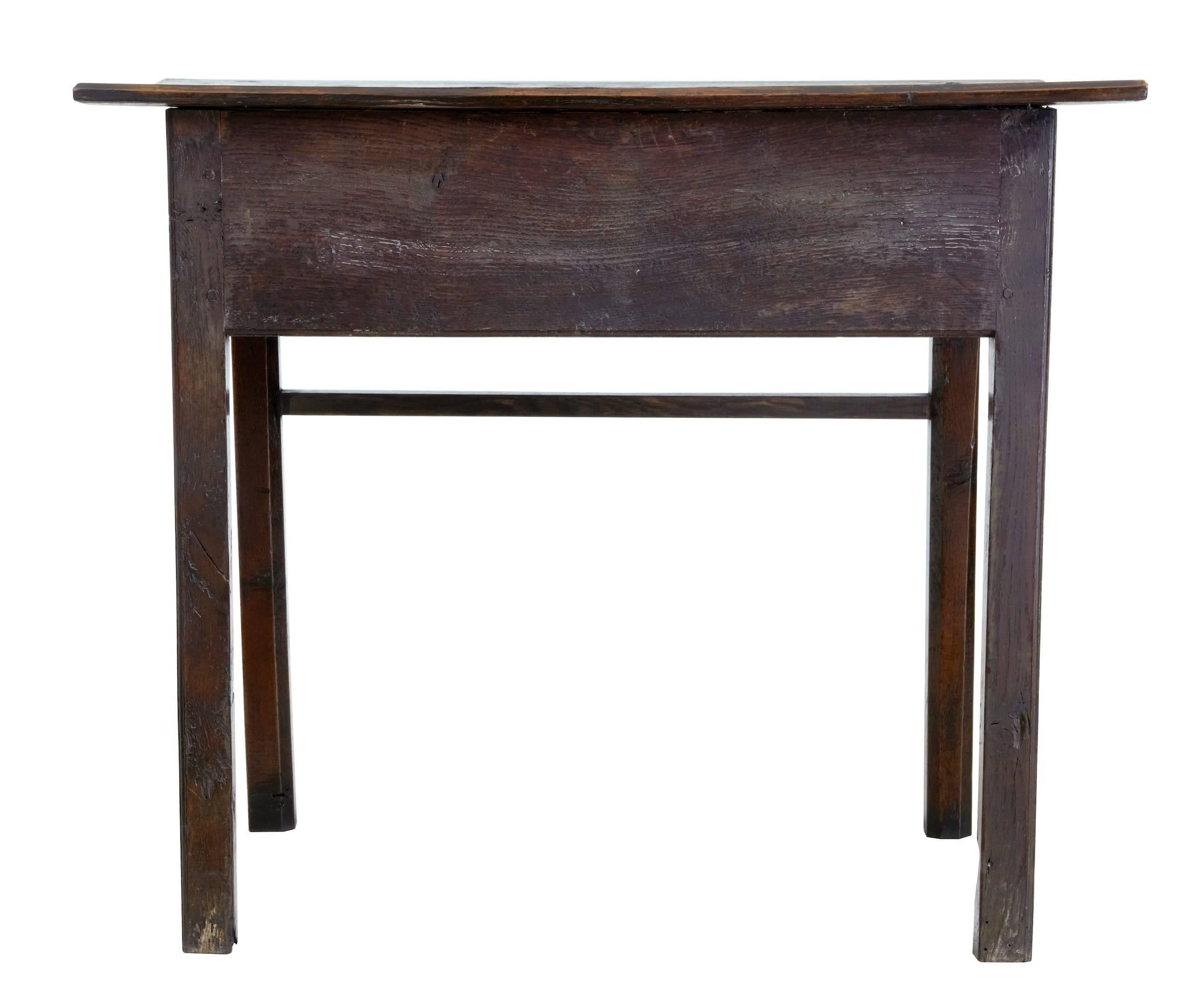 British Late 18th Century Oak Lowboy Table