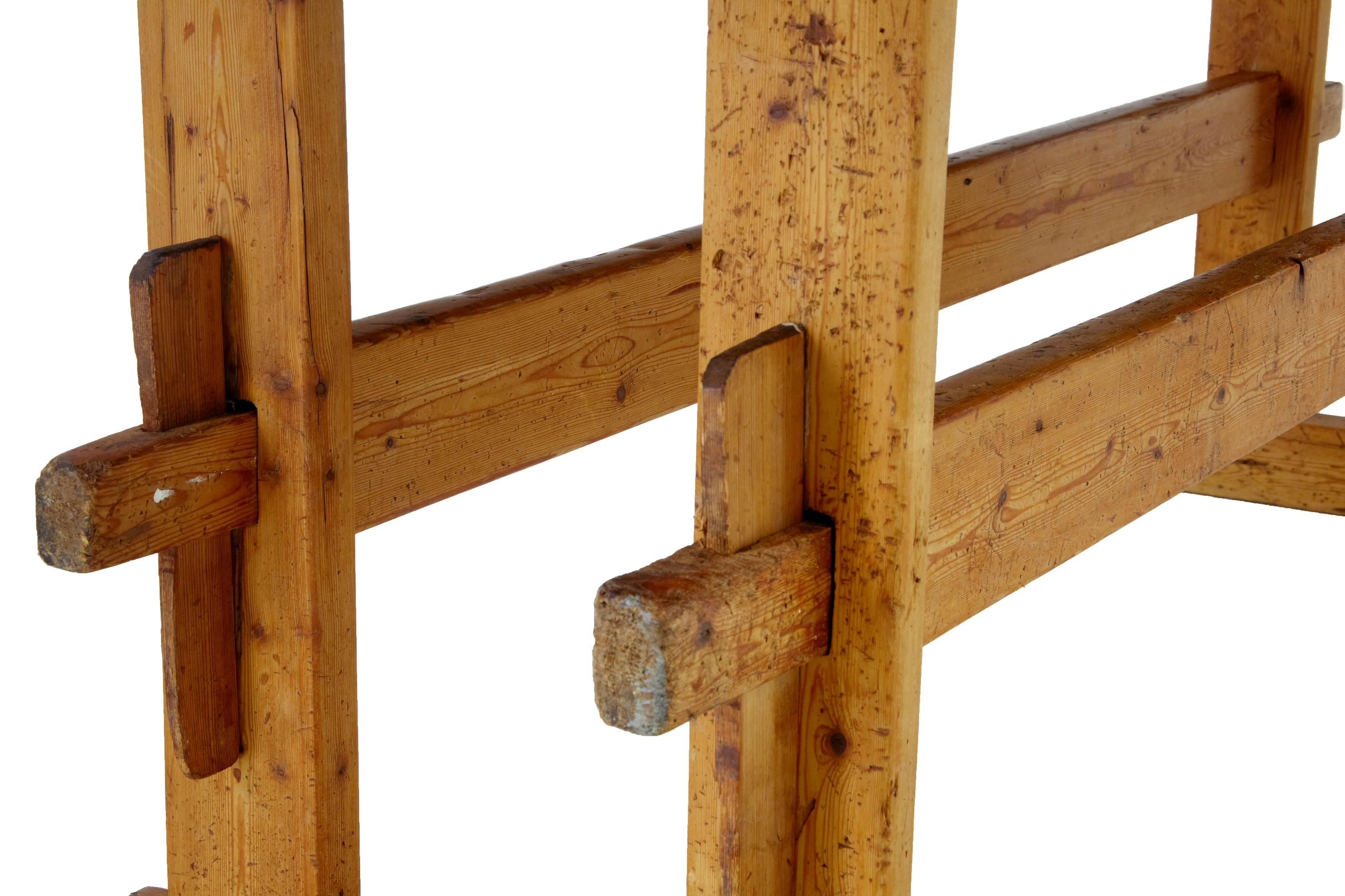 Woodwork 19th Century Swedish Pine Refectory Table