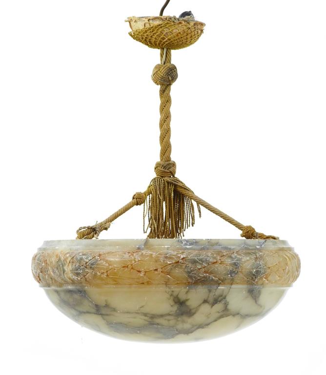 Art Deco Alabaster Hanging Ceiling Light For At 1stdibs Art Deco Period Carved Alabaster Ceiling Light Lovely Color And Veining Scuffs To