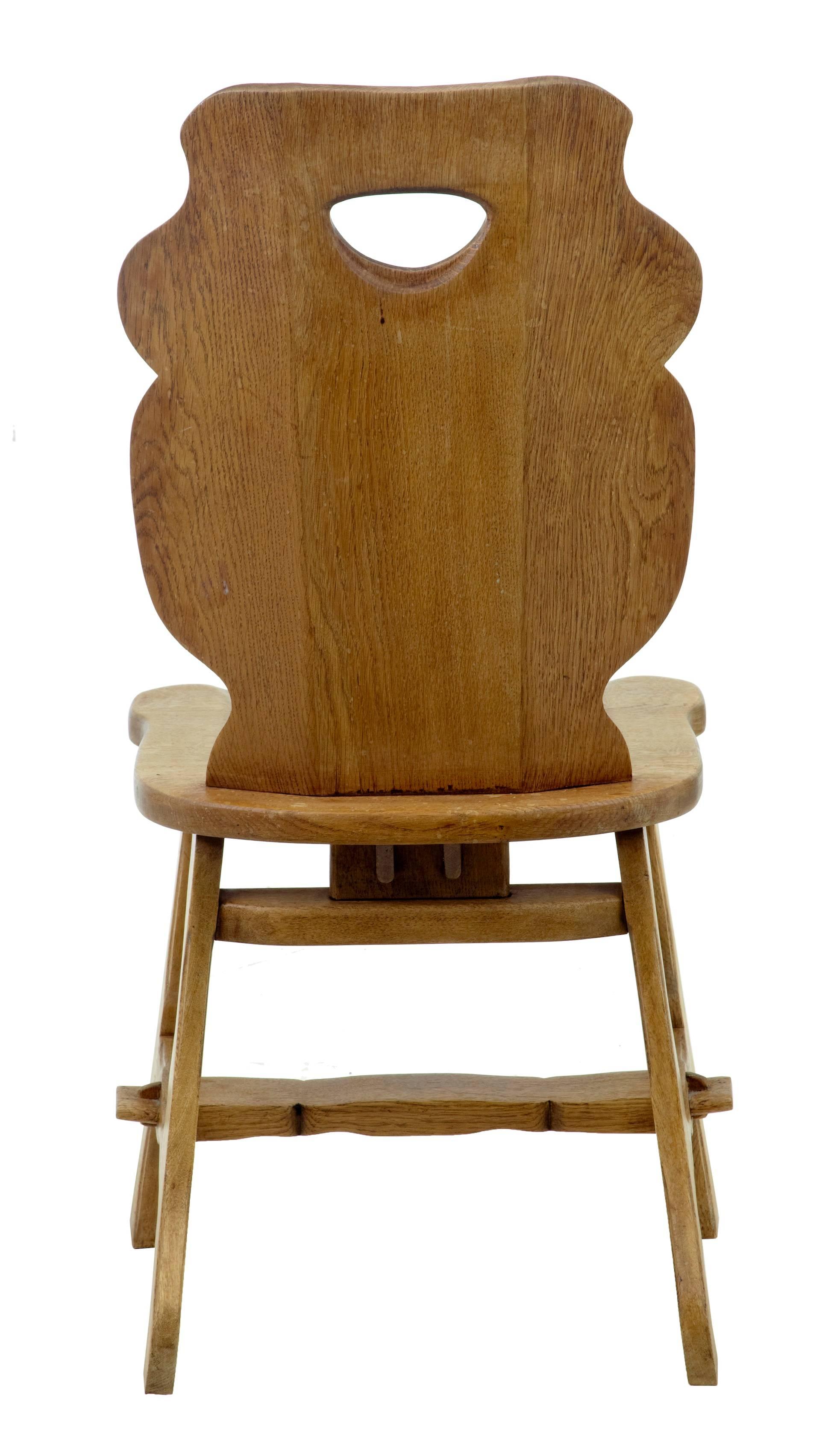 Woodwork Set of Ten 1920s Swedish Oak Dining Chairs