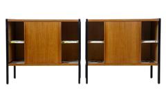 Pair of Scandinavian Modern, 1960s Small Teak Sideboard Cabinets
