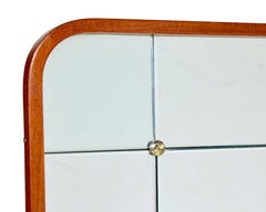 Swedish mid century shaped and segmented wall mirror