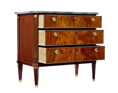 Early 20th century directoire revival marble top chest of drawers
