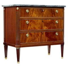 Early 20th century directoire revival marble top chest of drawers