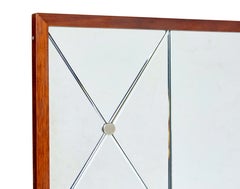 Large Swedish mid century harlequin wall mirror by G&T