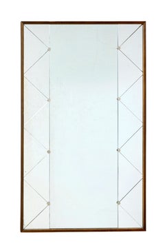 Large Scandinavian mid century modern harlequin mirror