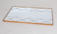 Mid century Swedish harlequin wall mirror stamped AA.Kval
