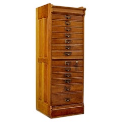 Early 20th century solid oak filing chest of drawers