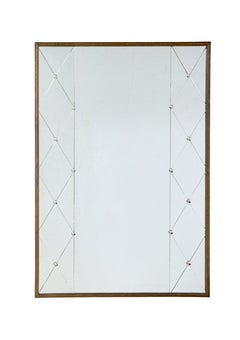 Large Swedish made mid century segmented wall mirror