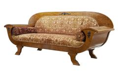 19th Century Biedermeier Birch Sofa