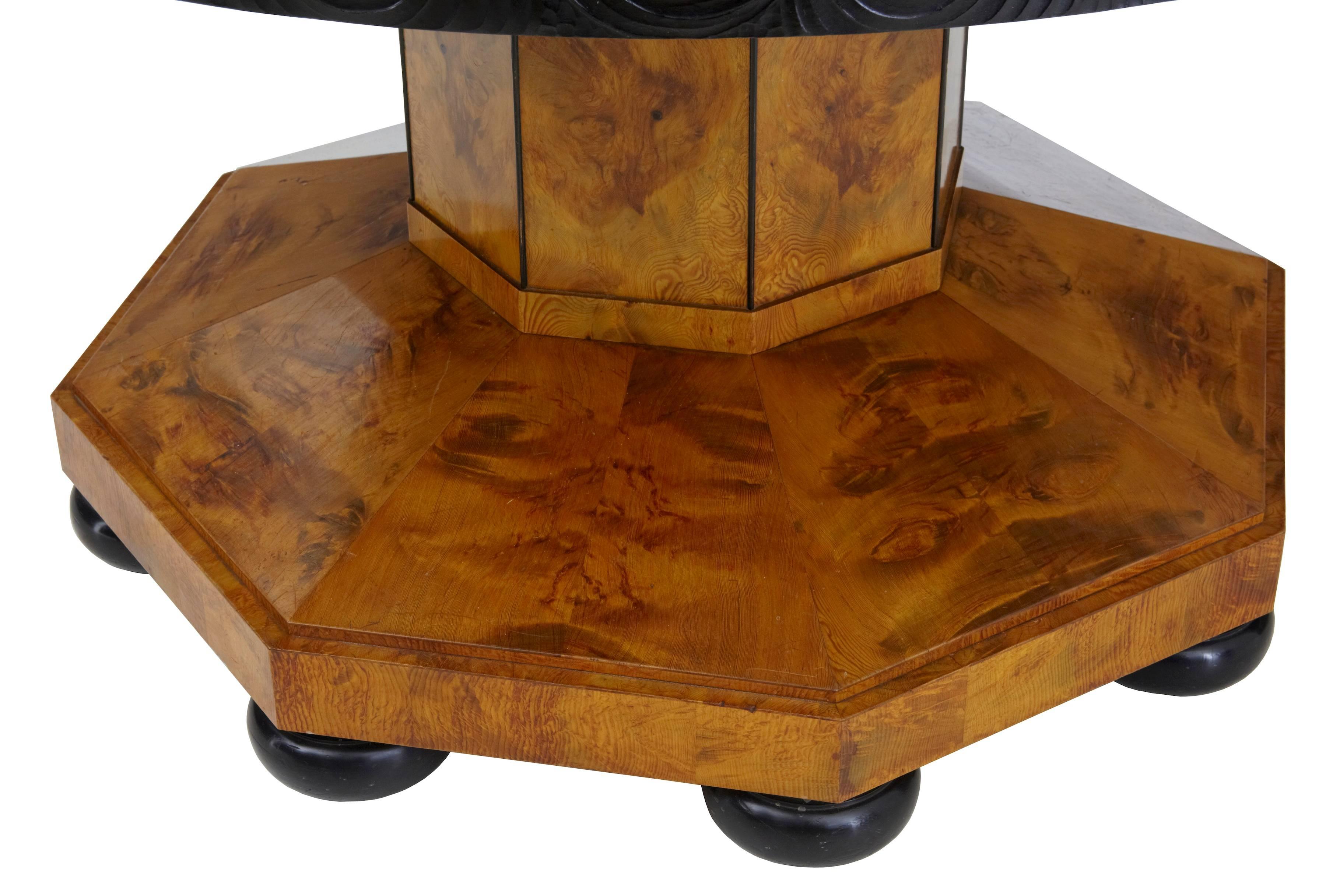 Woodwork Unusual Pine Art Deco Center Occasional Table