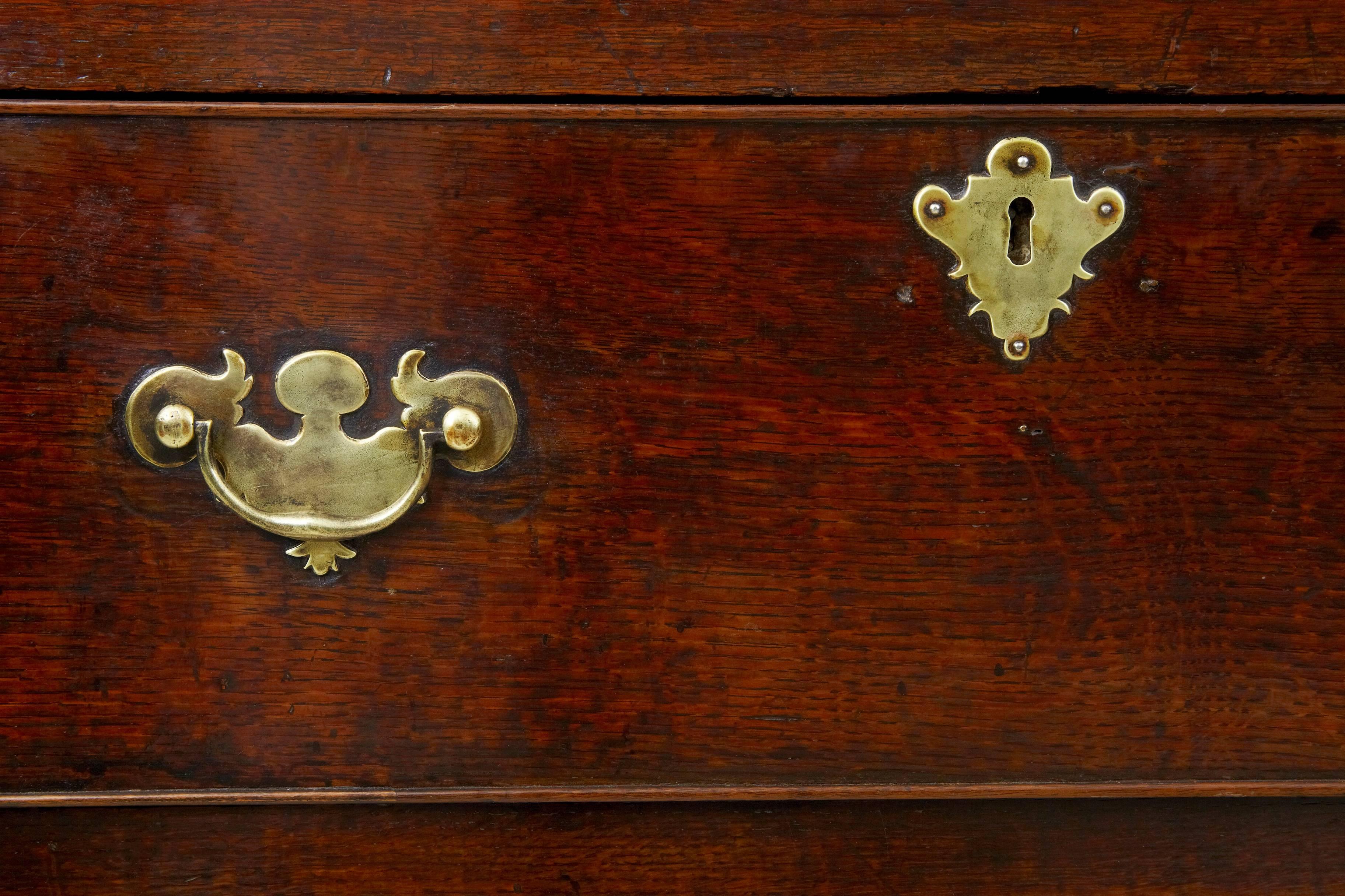 Large 18th Century Oak Dresser Base In Good Condition In Debenham, Suffolk