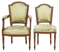 19th Century French Walnut Five-Piece Salon Suite