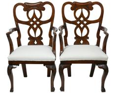 Set of Eight 18th Century Walnut Dining Chairs