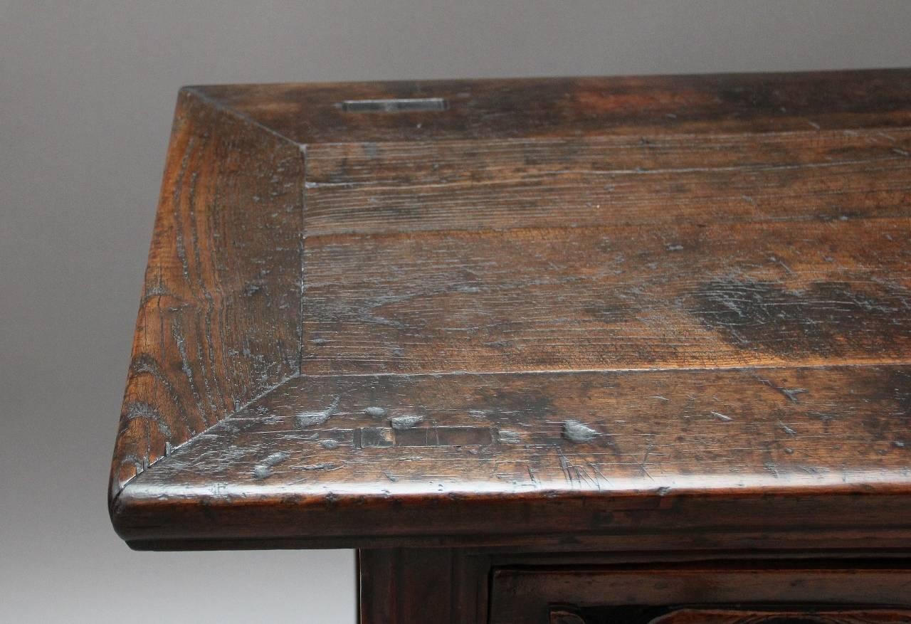 19th Century Chinese Carved Elm Small Dresser 3
