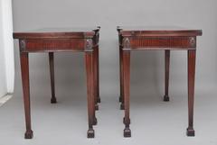 Pair of Early 20th Century Edwardian Mahogany Console Tables