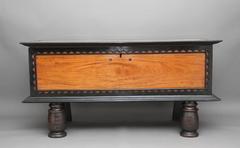 18th Century Ceylonese Satinwood and Ebony Coffer