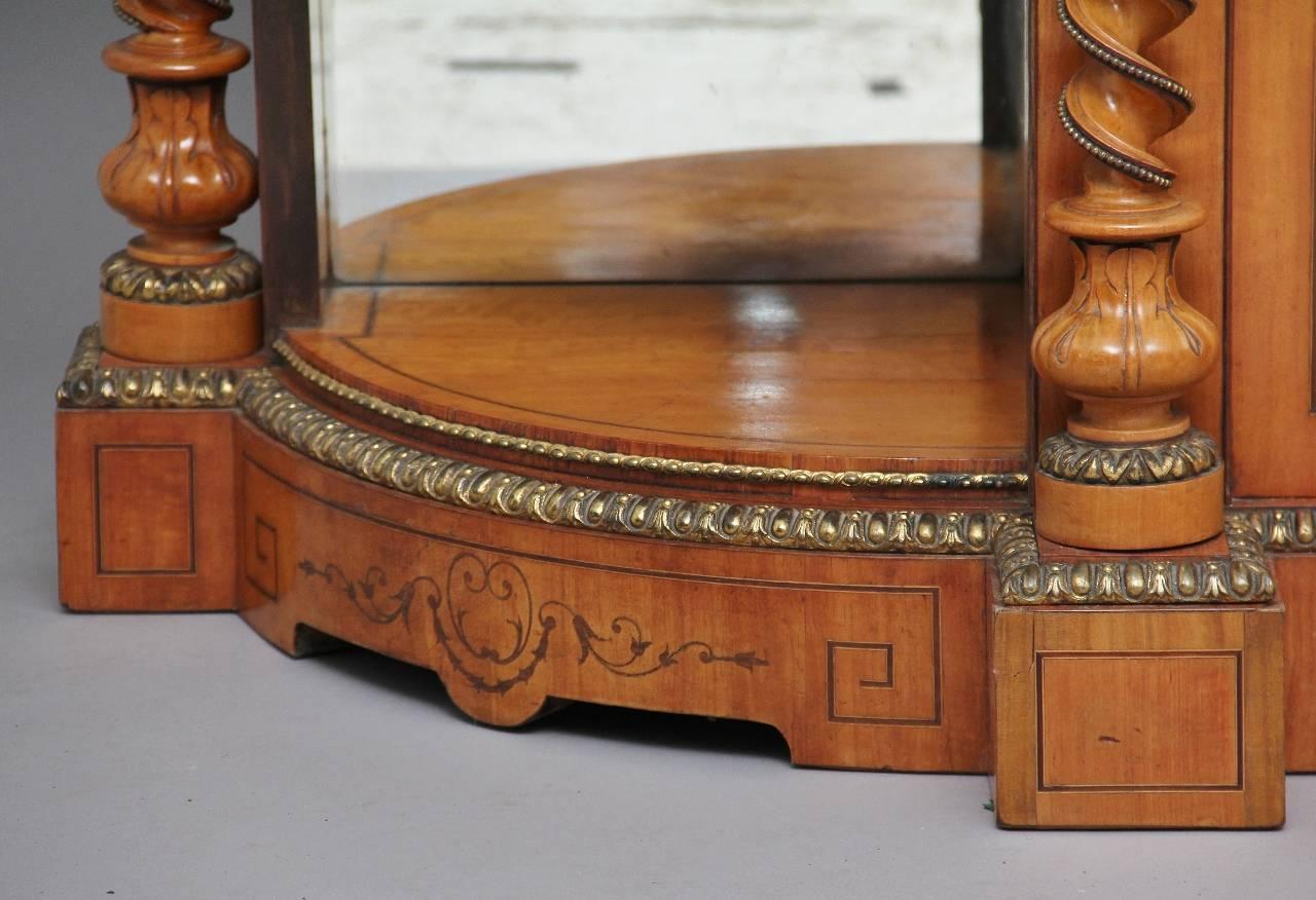 Woodwork Exhibition Quality 19th Century Satinwood Marble-Top Credenza
