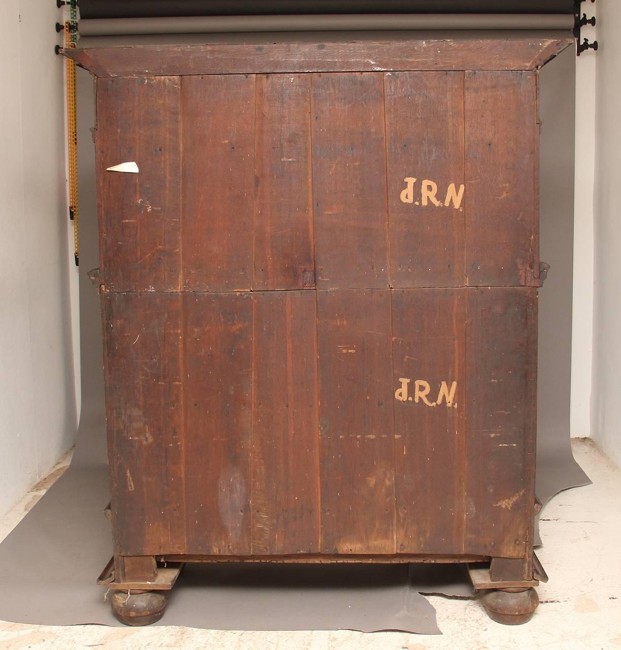 17th Century Carved Oak Flemish Cupboard Cabinet 5