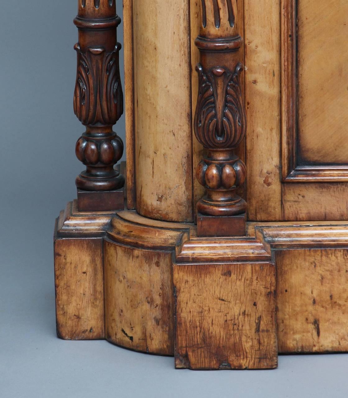 Unusual Early Victorian Bird's-Eye Maple Cabinet 1