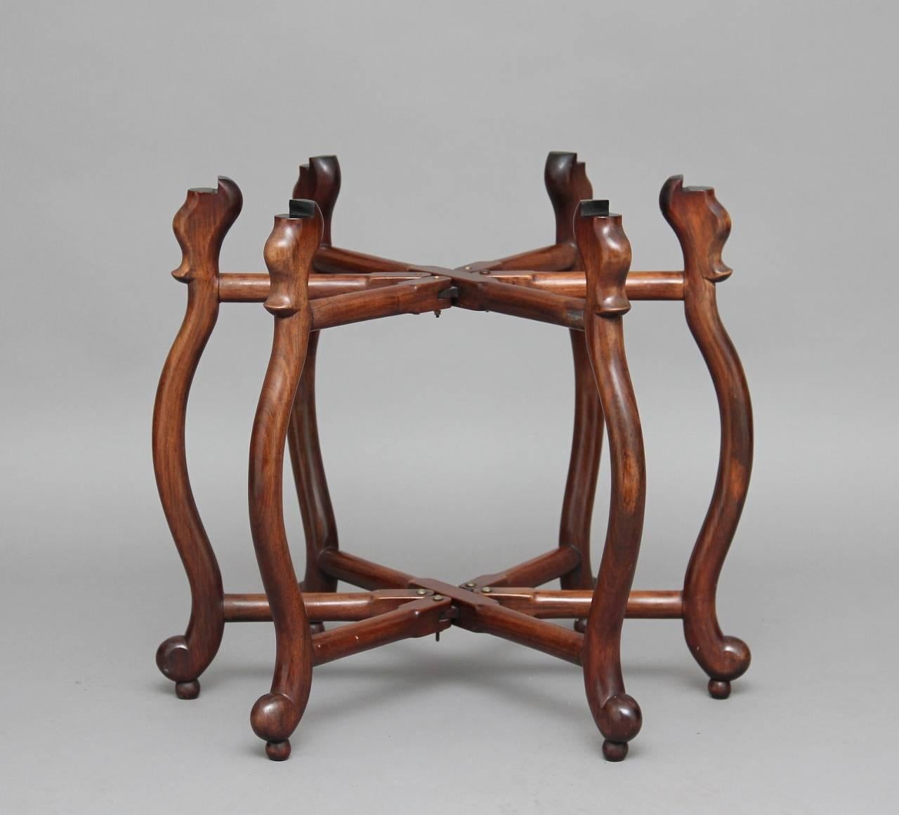Chinese Export 19th Century Chinese Rosewood Occasional Table