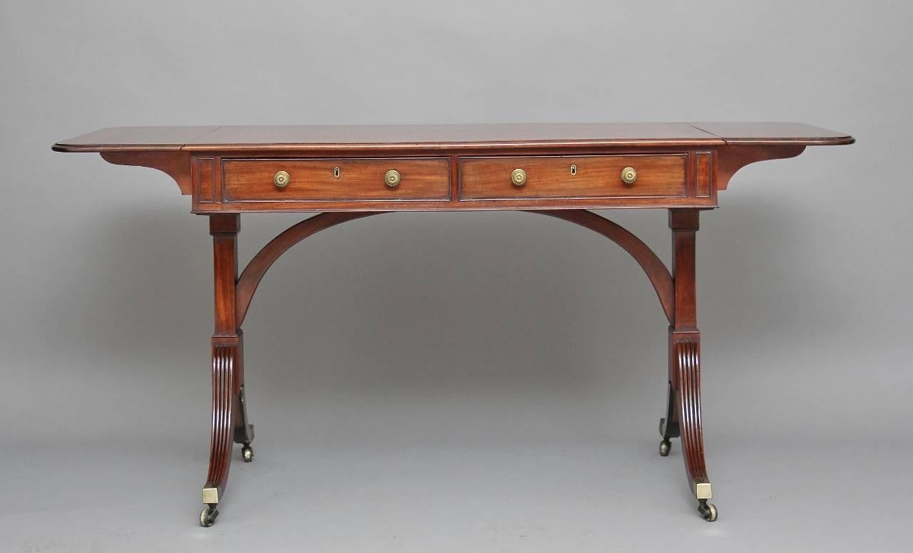 19th Century William IV Mahogany Sofa Table In Good Condition In Debenham, Suffolk