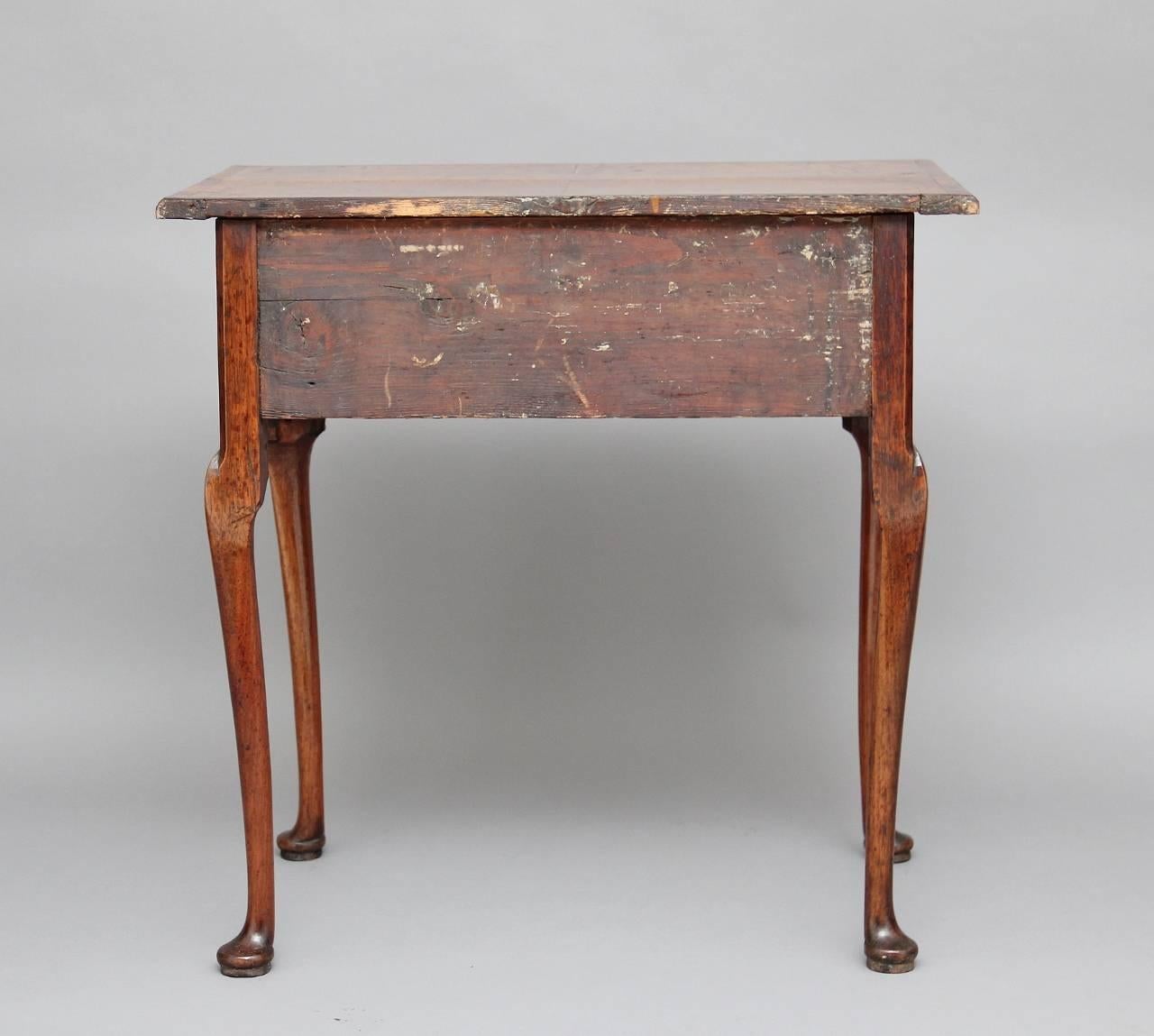 18th Century Georgian Elm Lowboy Table 3