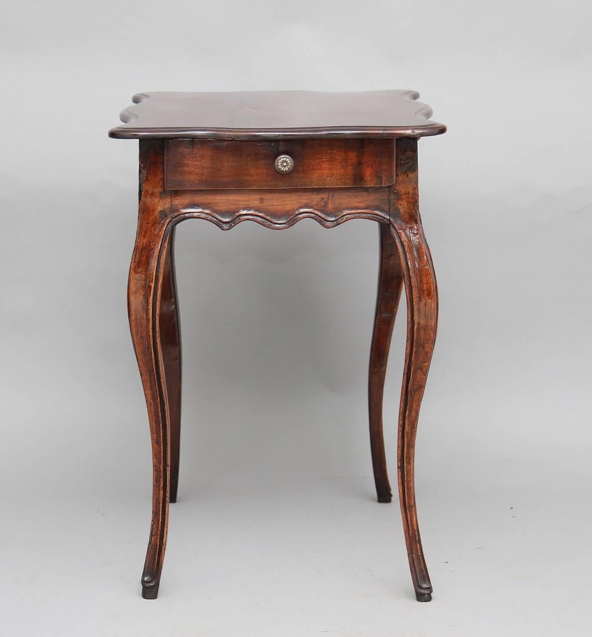 18th Century French Provincial Fruitwood Side Table In Good Condition In Debenham, Suffolk