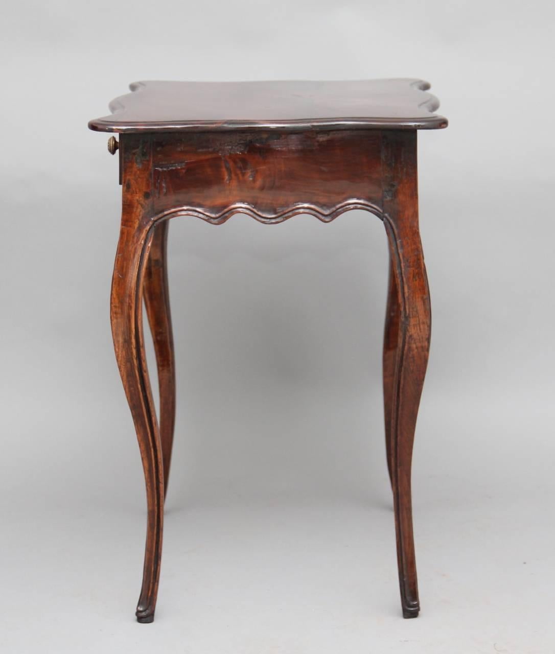 18th Century French Provincial Fruitwood Side Table 2
