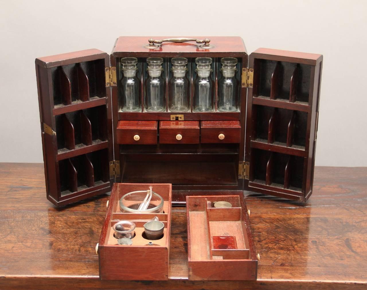 19th Century Mahogany Apothecary Cabinet 1