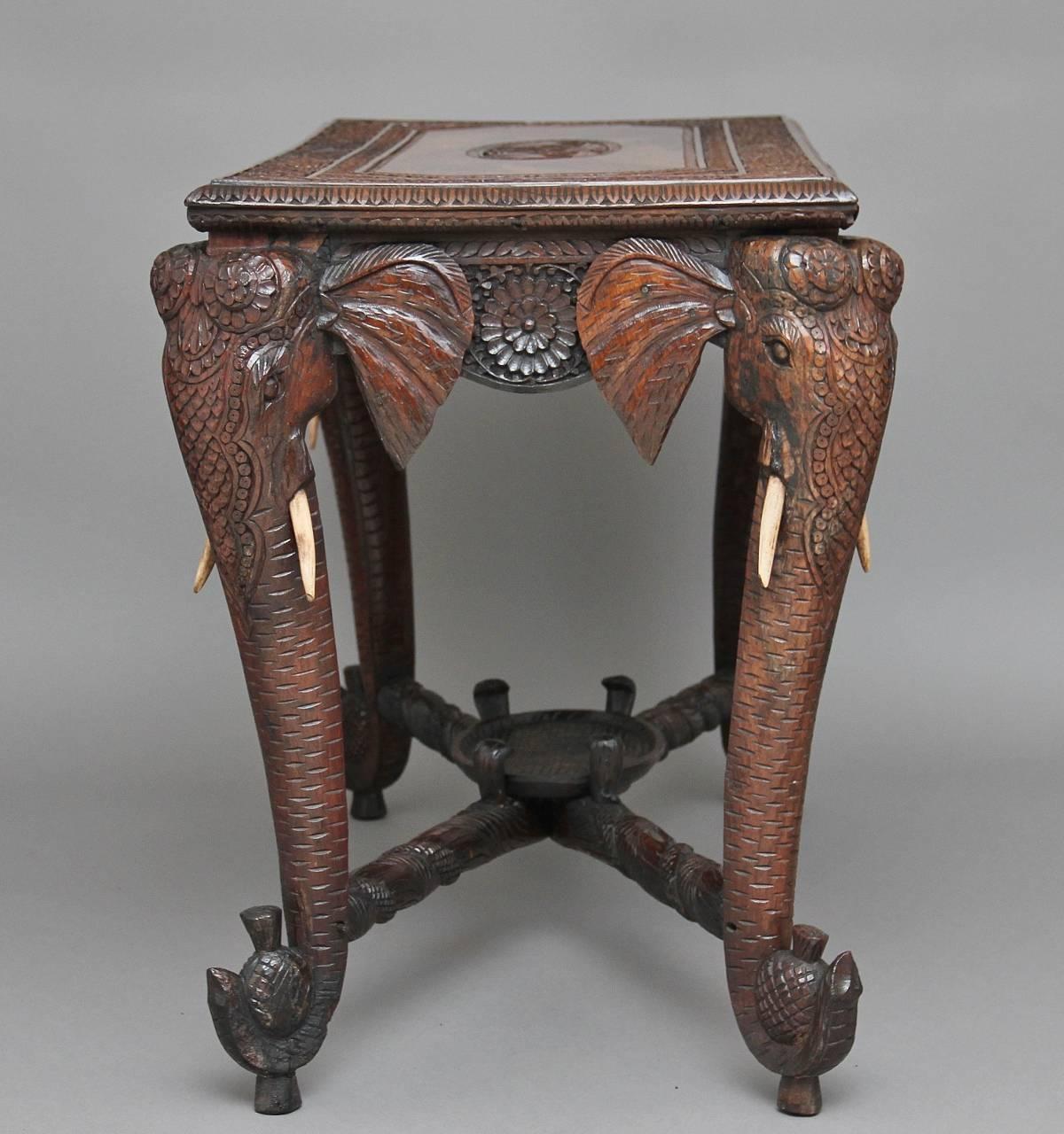19th Century Anglo-Indian Rosewood Suite Cabinet Table Chairs 3