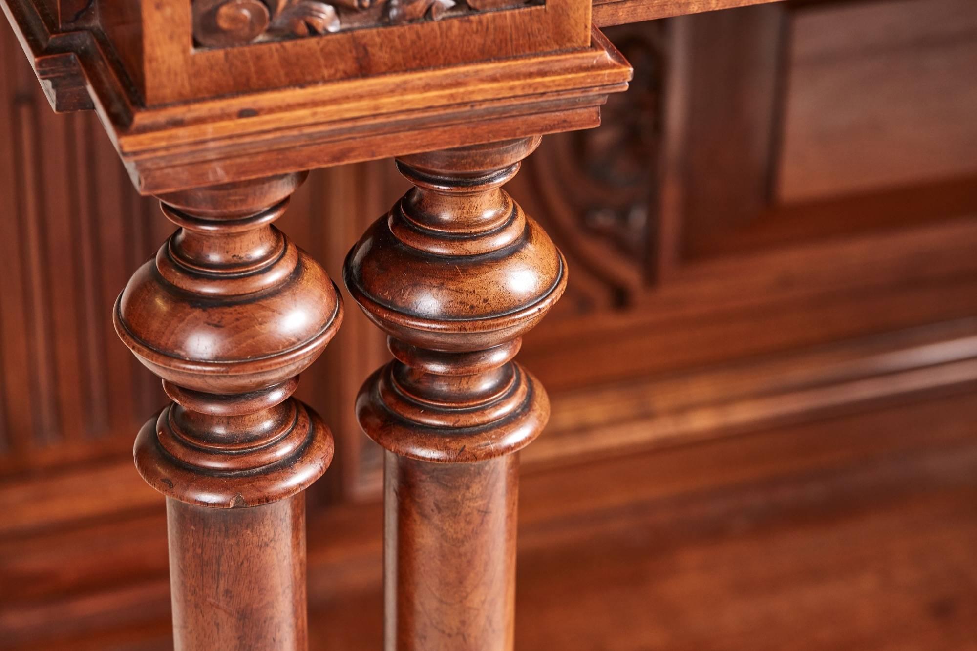 Mid-19th Century Stunning 19th Century Carved Walnut Court Cupboard Cabinet