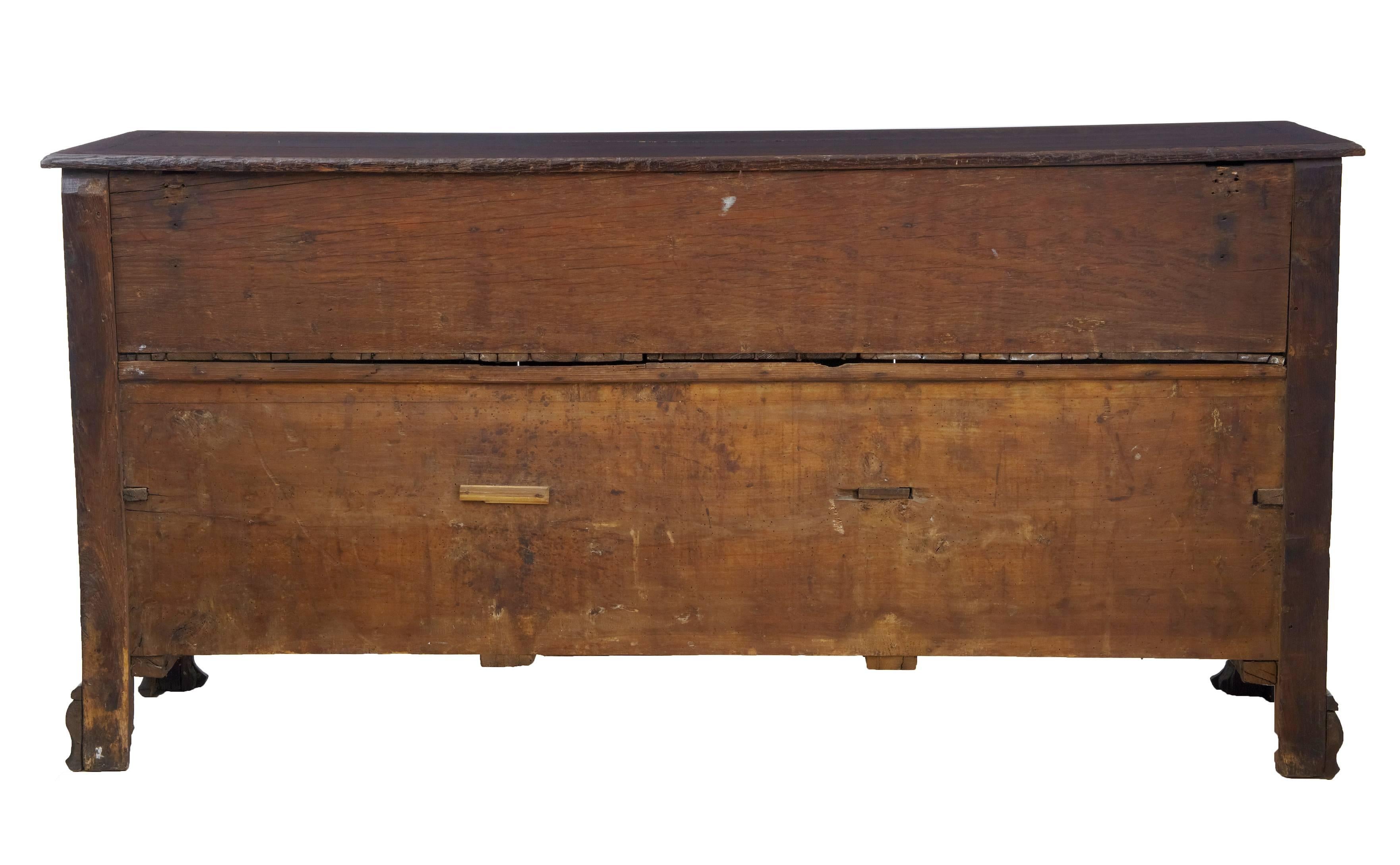 Late 18th Century English Oak Dresser Base In Good Condition In Debenham, Suffolk