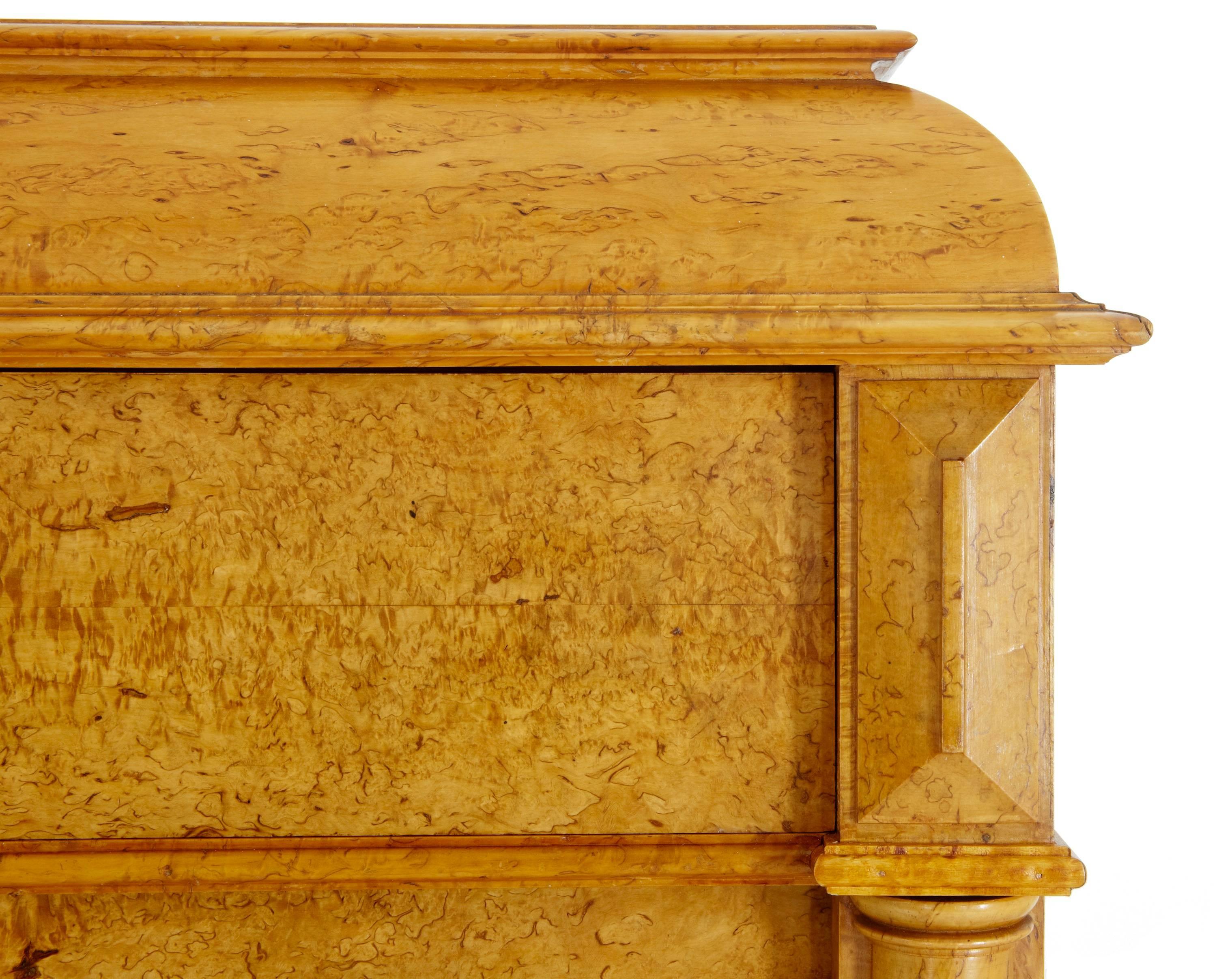 19th Century Burr Birch Wellington Chest 1