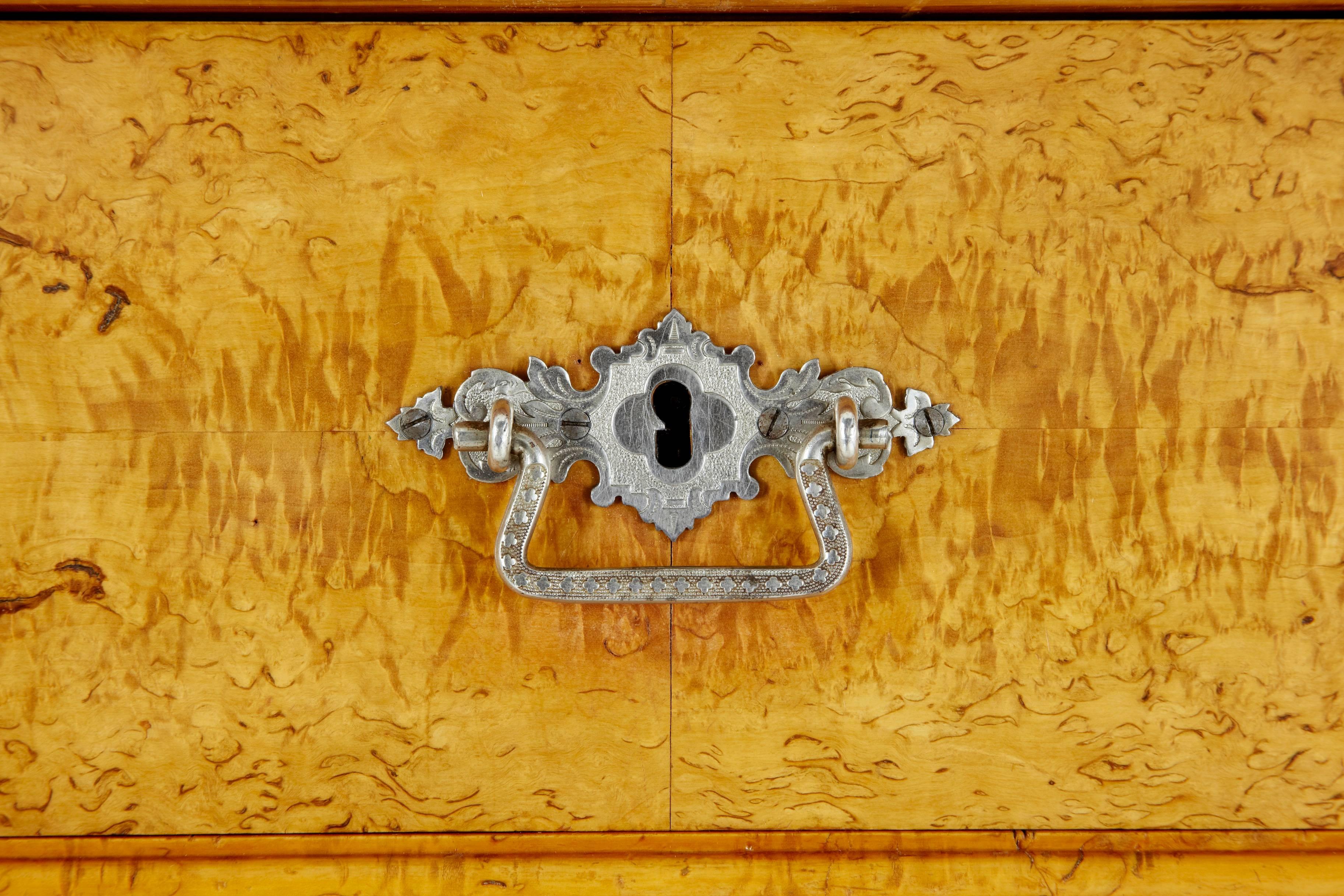 19th Century Burr Birch Wellington Chest 2