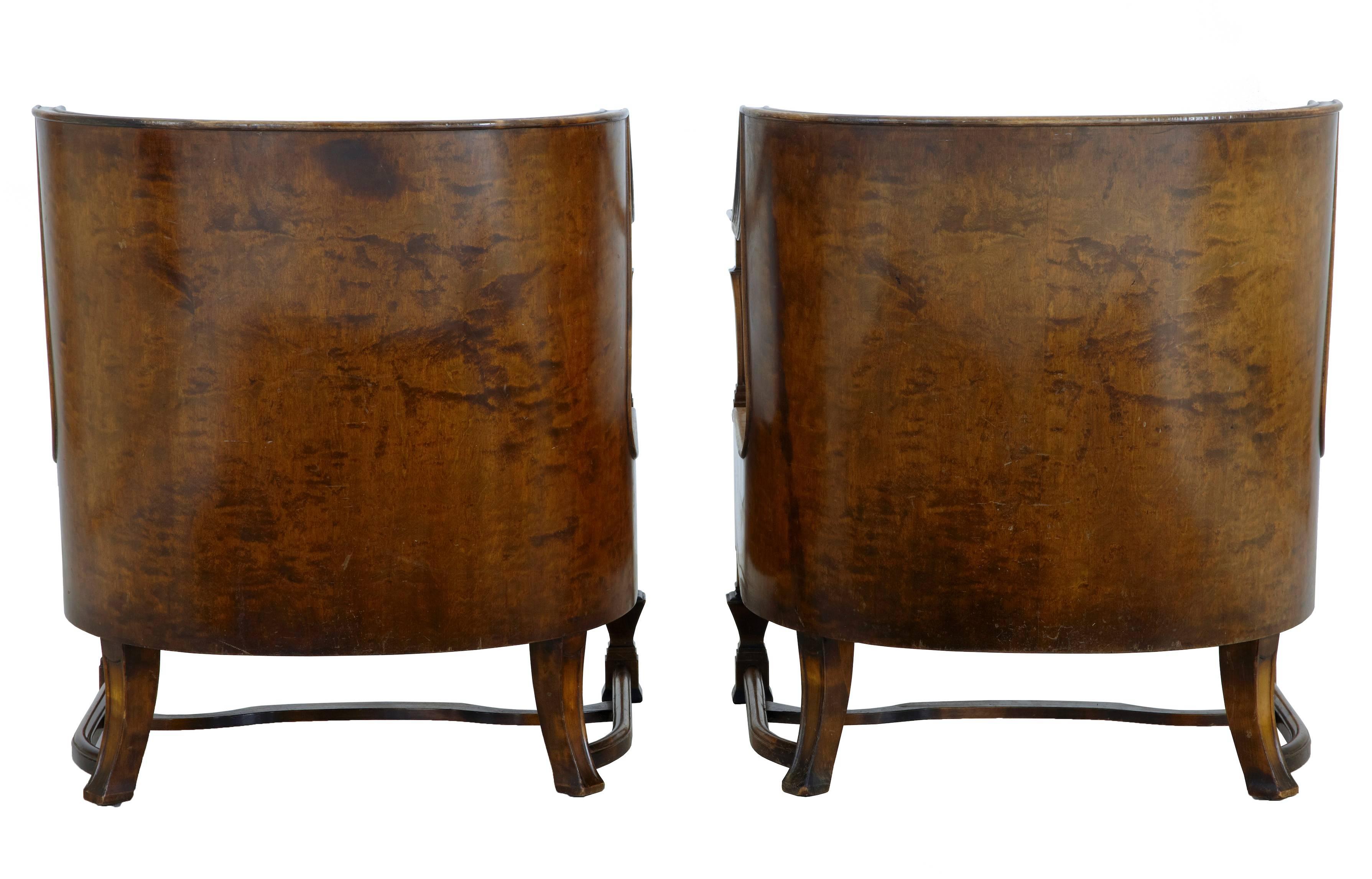 Woodwork Pair of Swedish Art Deco Birch Grace Chairs By Carl Malmsten