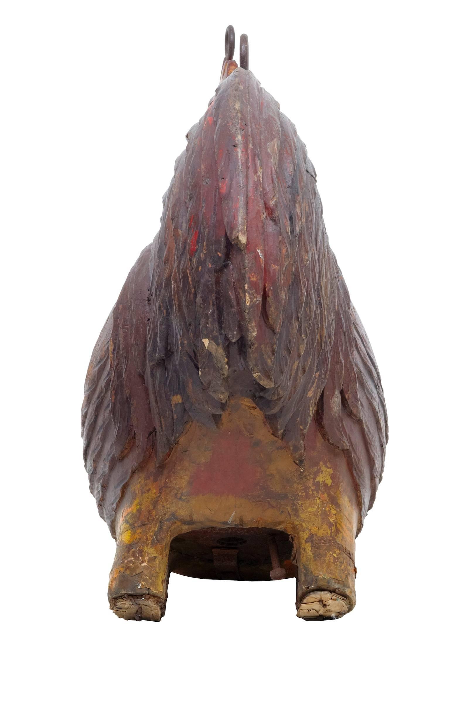 European 19th Century Carved Advertising Sign of a Cockerel Rooster