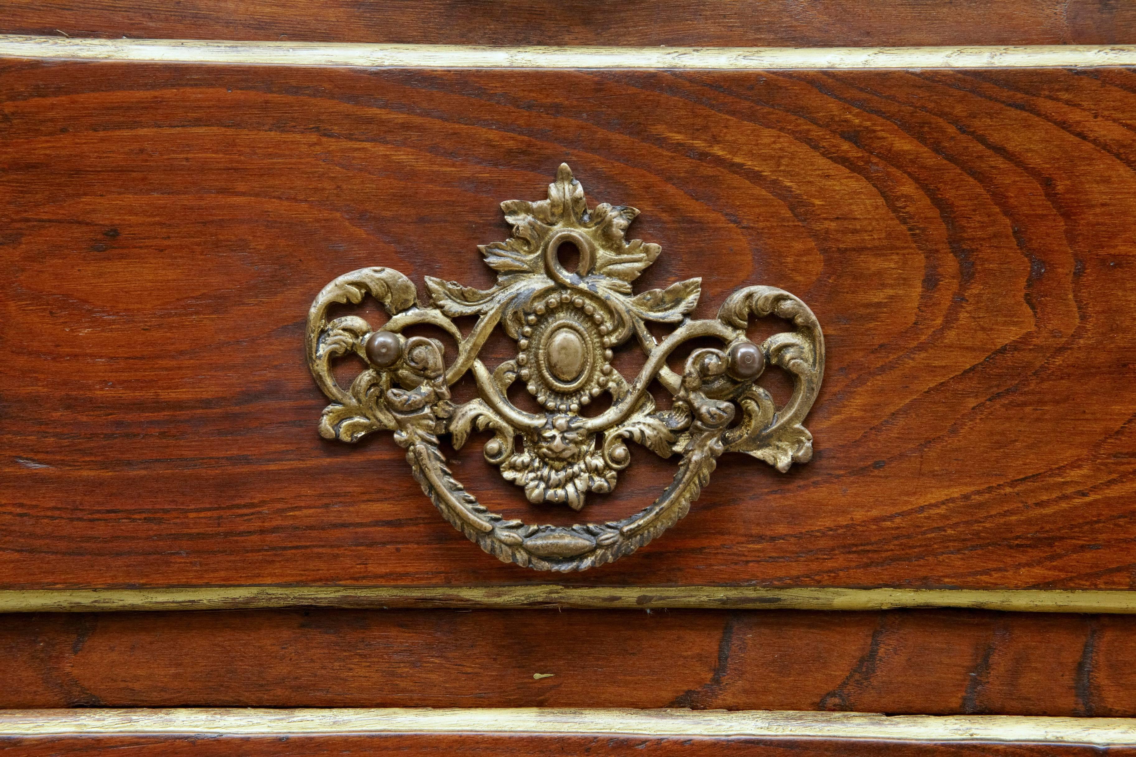 18th Century Portugese Carved Walnut and Gilt Commode 4