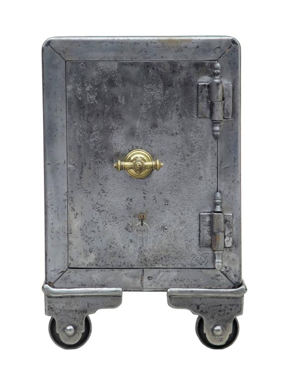 19th Century Victor Polished Steel Safe on Wheels at 1stDibs 19th