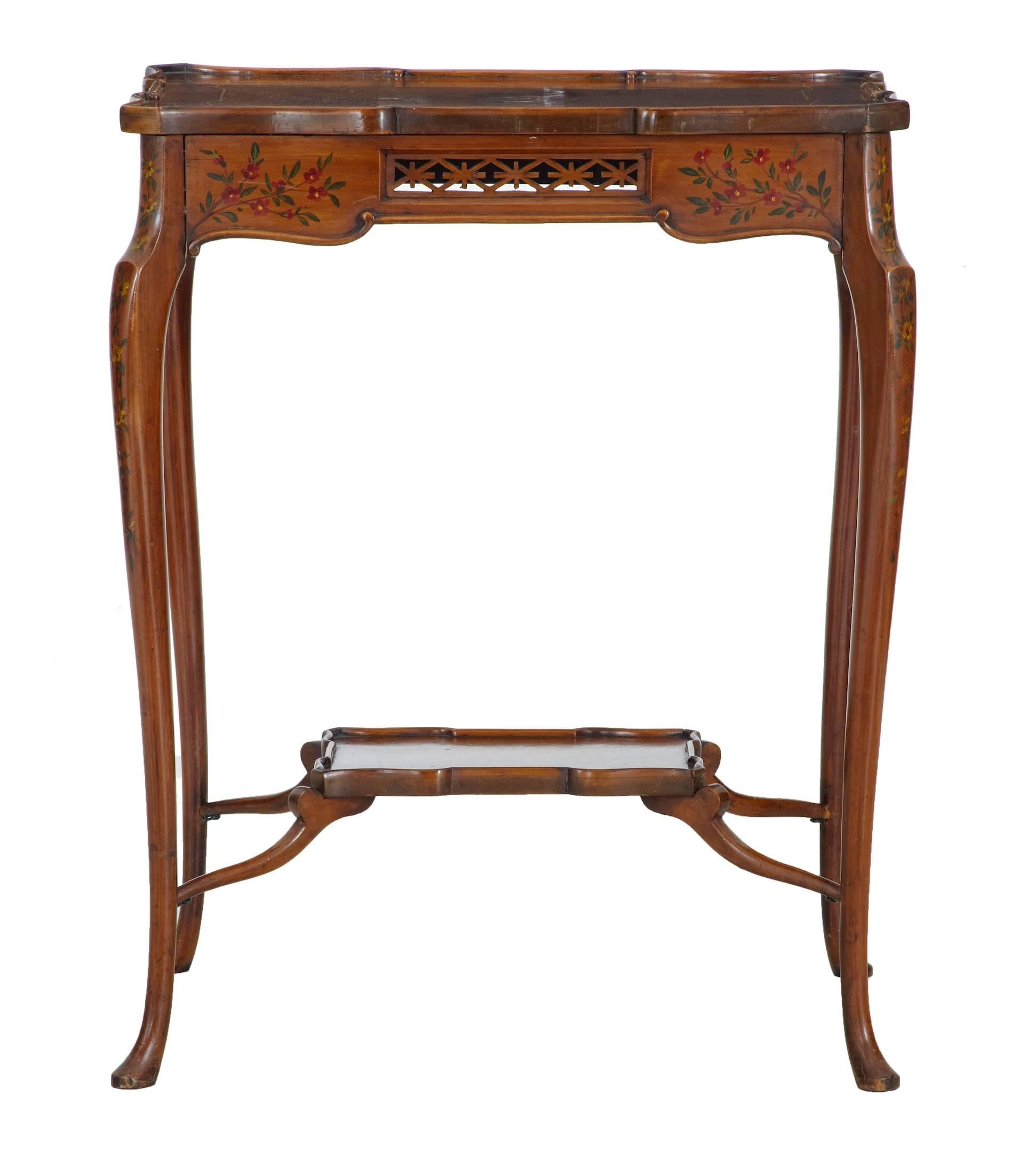 European Early 20th Century Sheraton Revival Satinwood Side Table