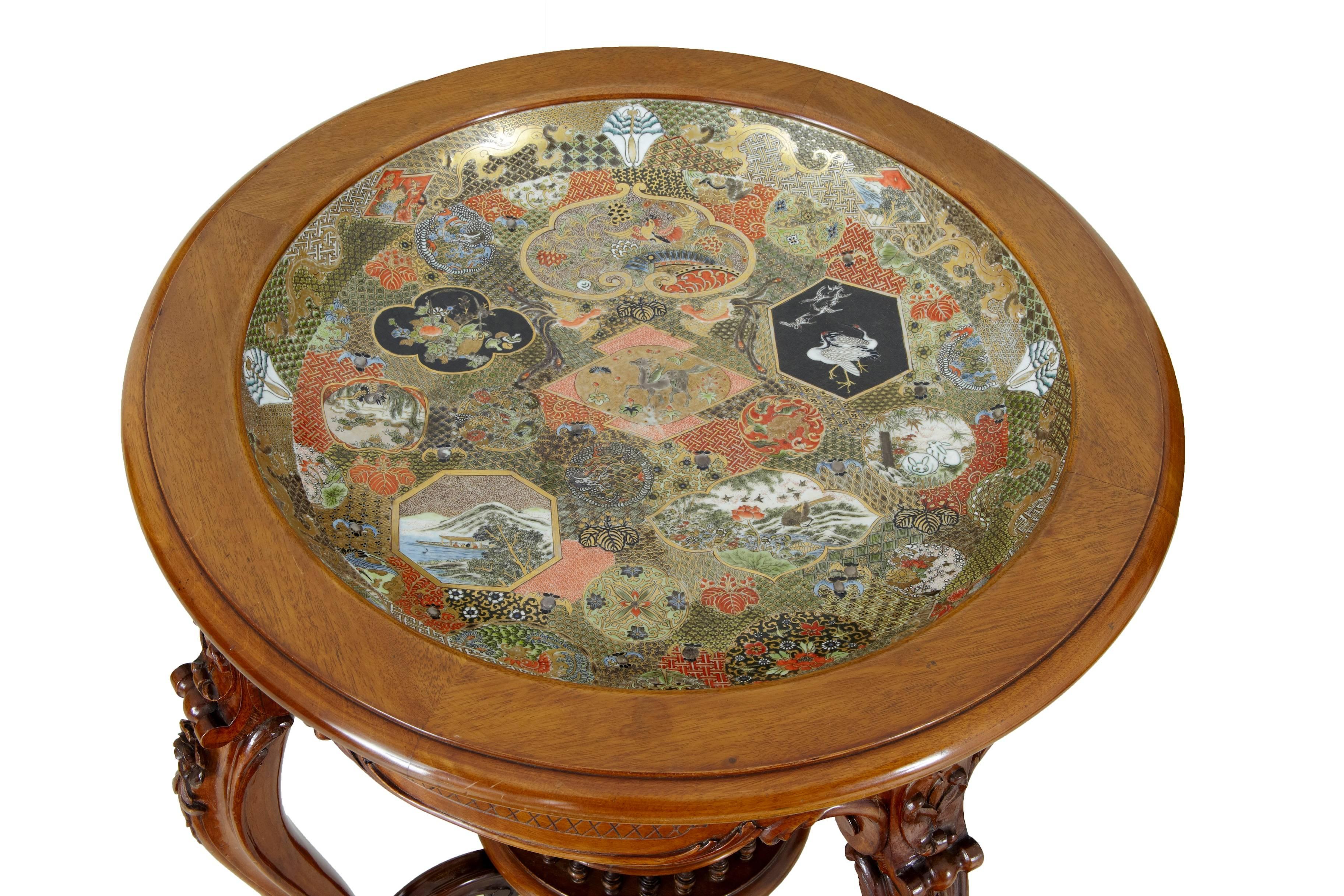 Meiji Early 20th Century Oriental Porcelain Occasional Table