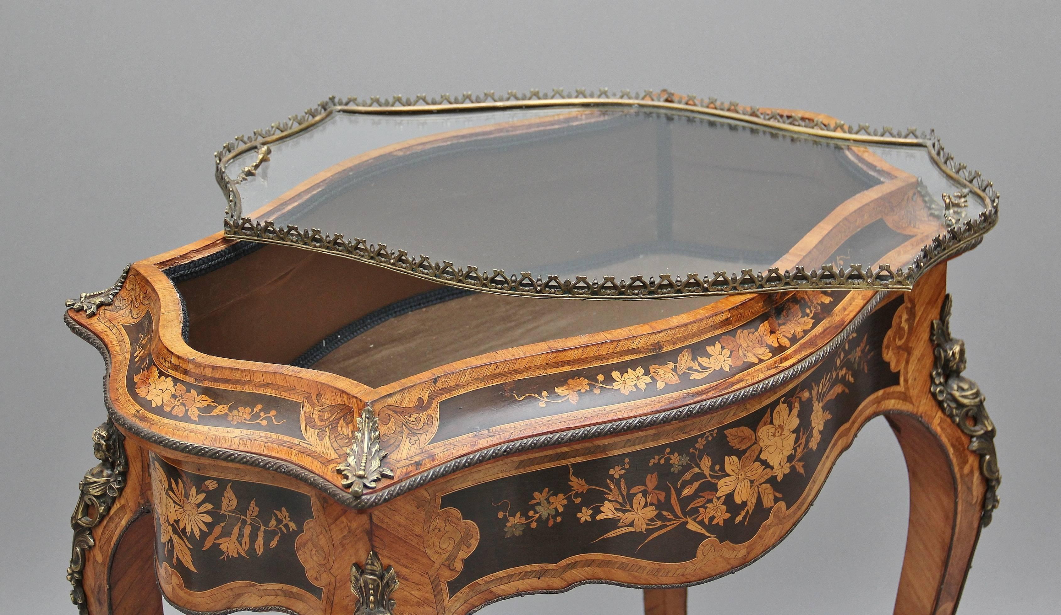 Inlay 19th Century French Inlaid Kingwood Bijouterie Table